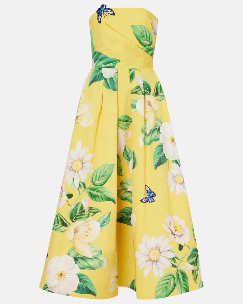 LEO LIN Bustier-Kleid Lynn aus Baumwolle Gelb