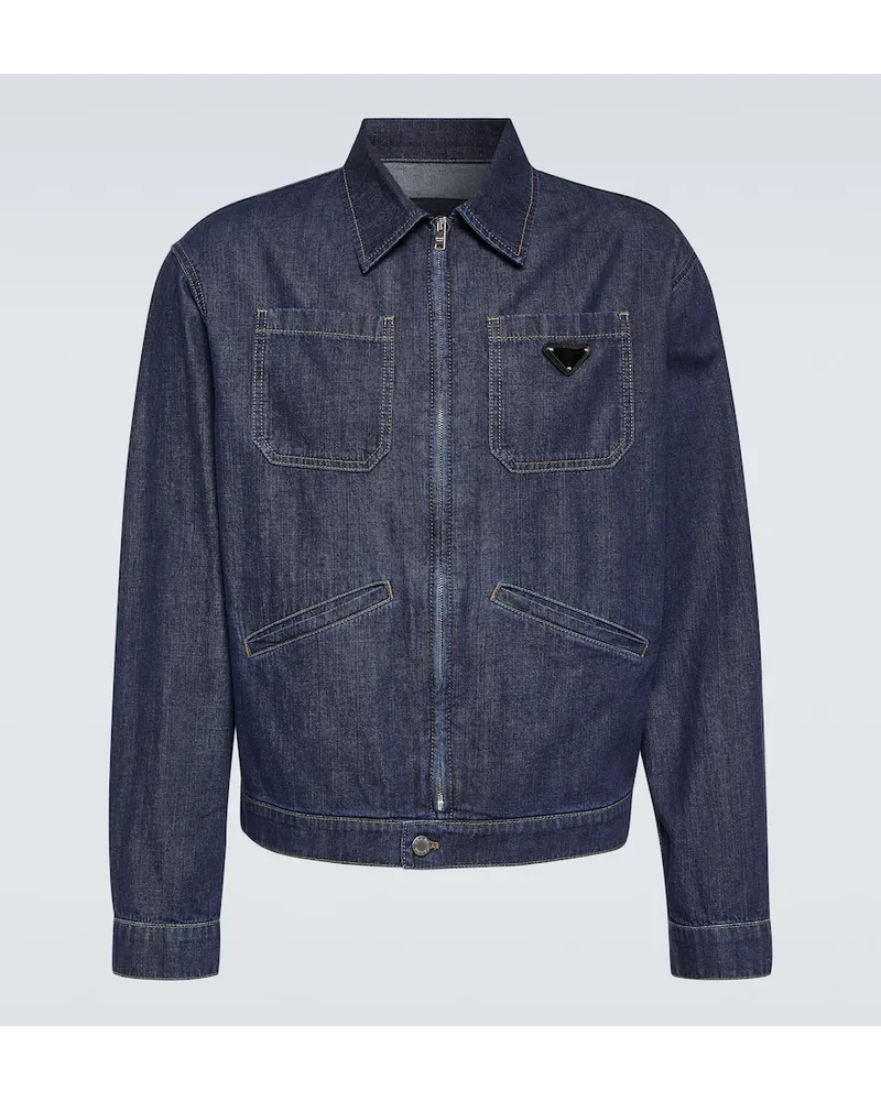 Prada Jeansjacke Blau