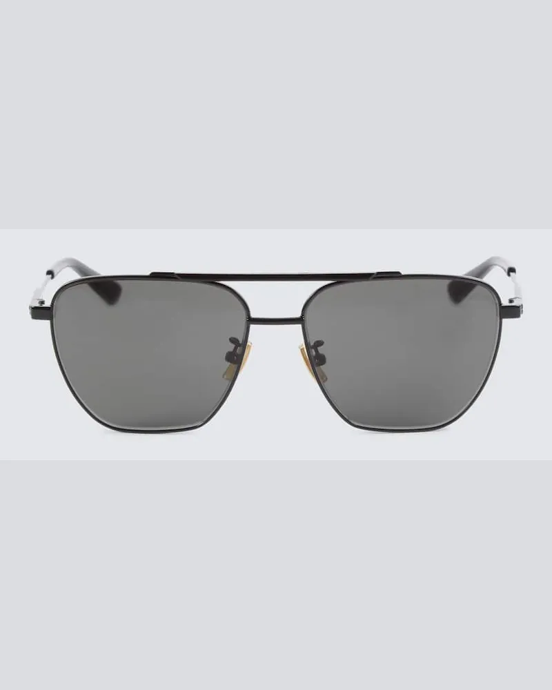 Bottega Veneta Aviator-Sonnenbrille Schwarz