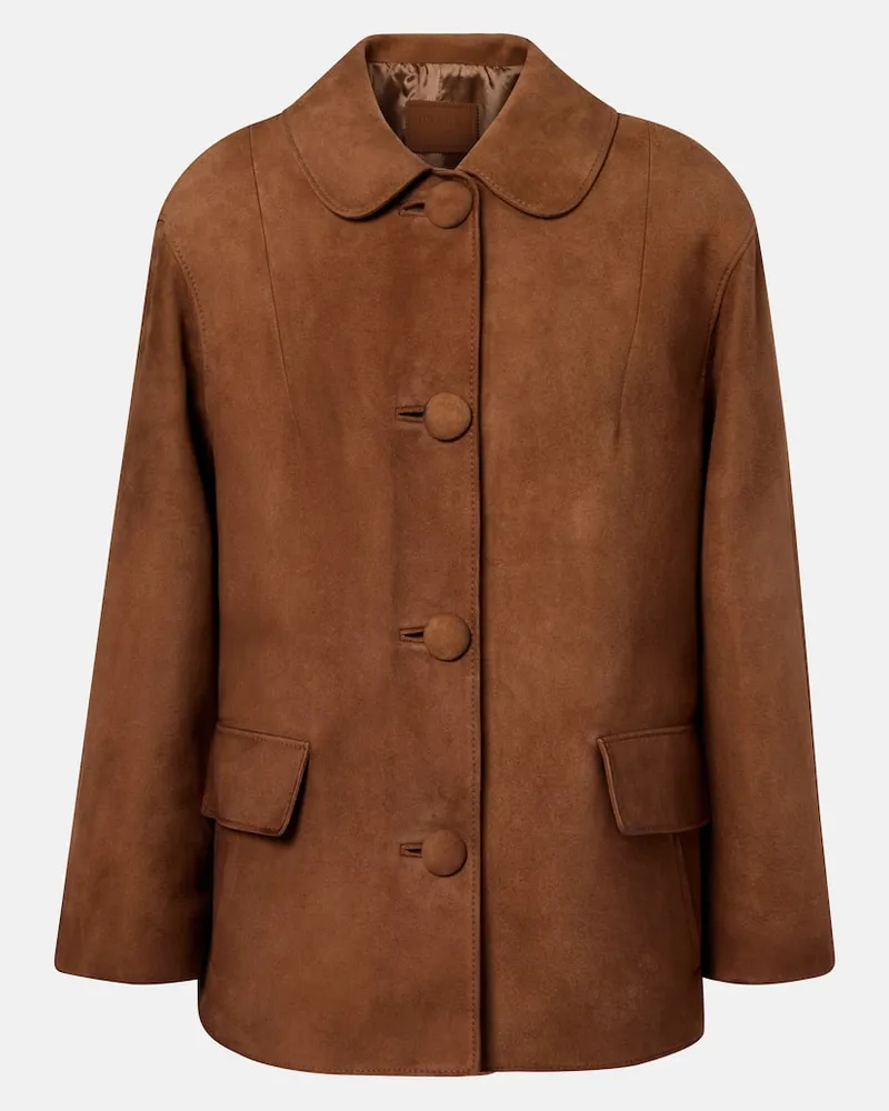 Prada Jacke aus Veloursleder Braun