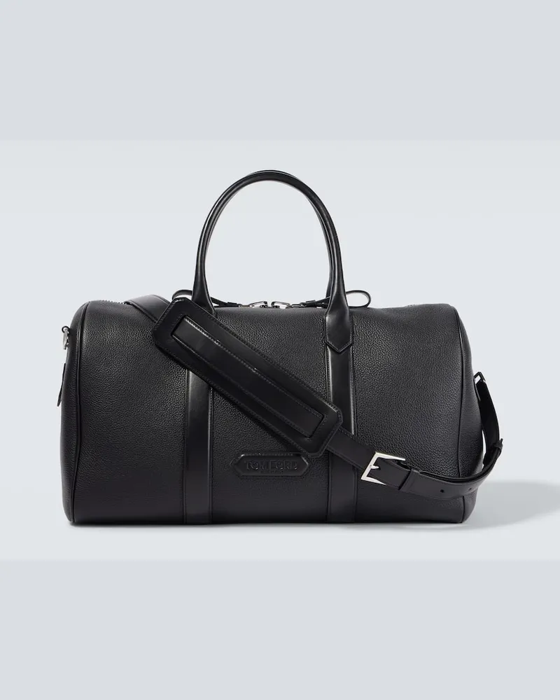 Tom Ford Weekender aus Leder Schwarz