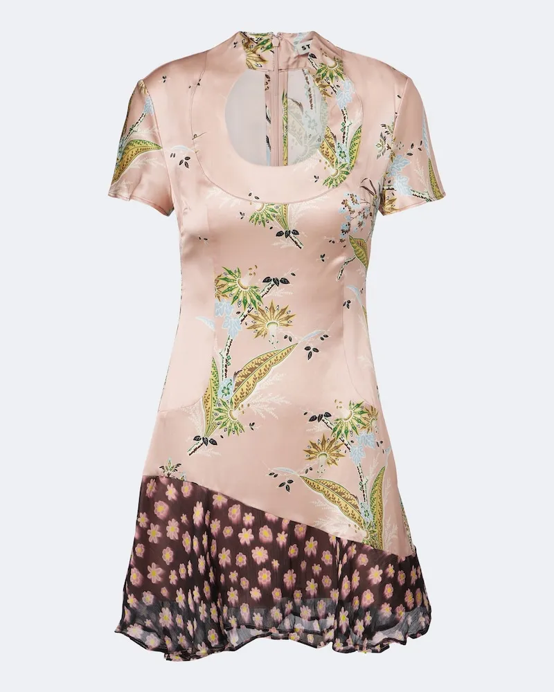 STAUD Bedrucktes Minikleid Rae Multicolor