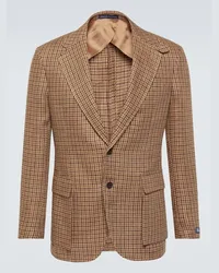 Ralph Lauren Blazer aus Leinen und Seide Braun