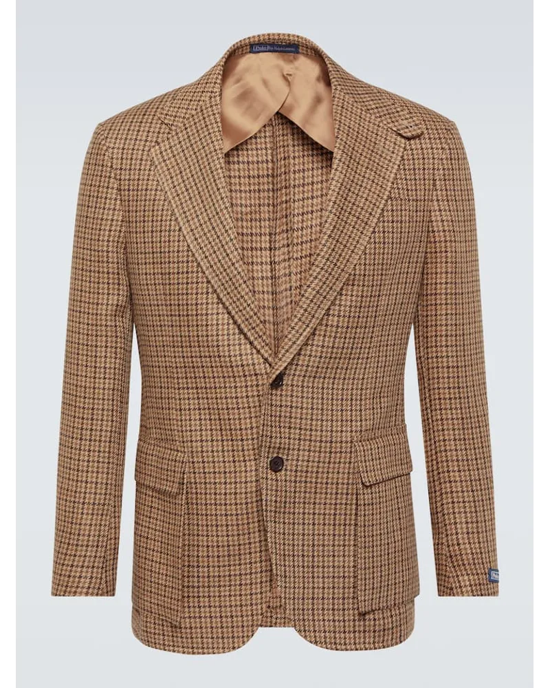 Ralph Lauren Blazer aus Leinen und Seide Braun