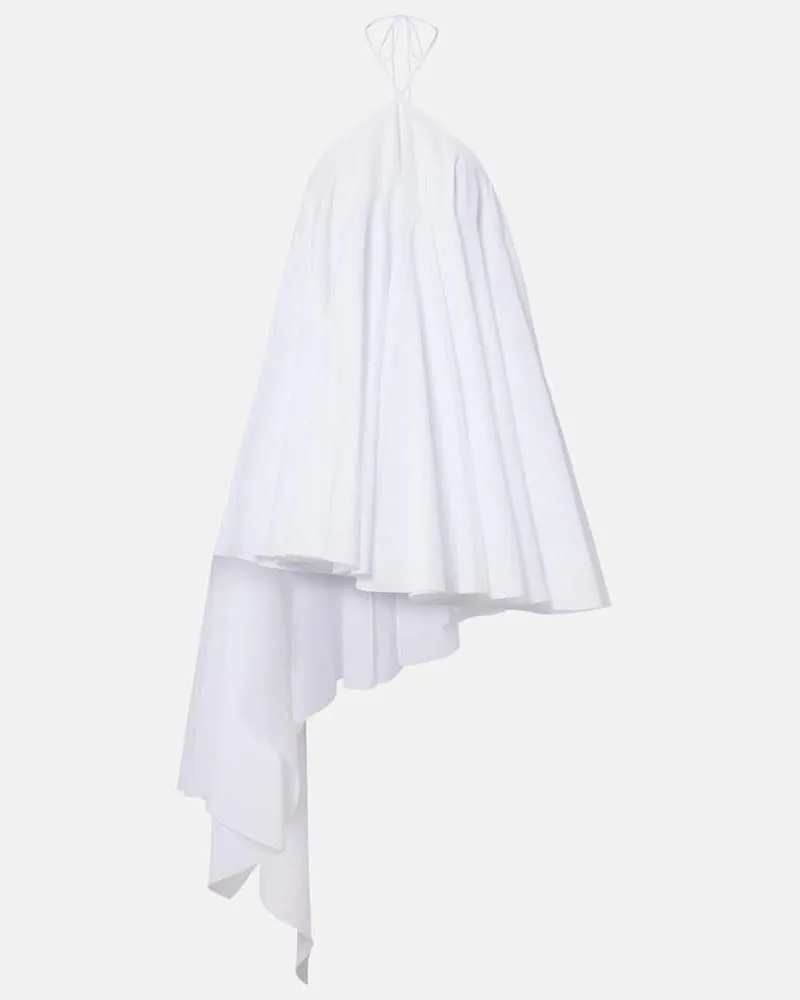 Jacquemus Minikleid Triangle aus einem Baumwollgemisch Weiß