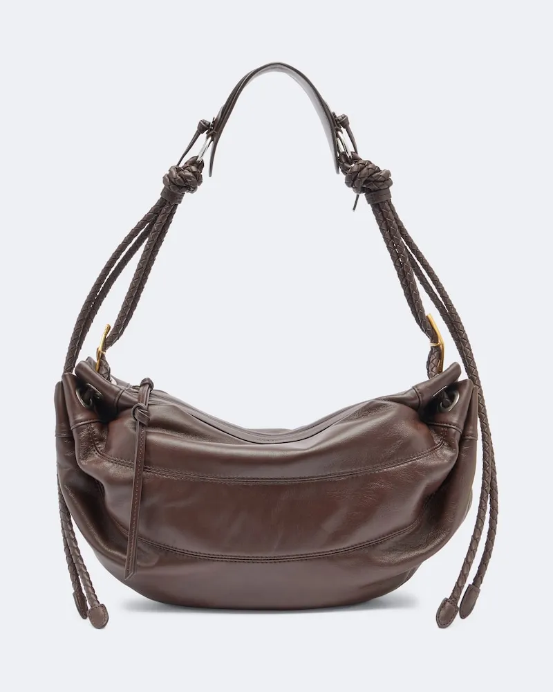 Isabel Marant Schultertasche Maia Medium aus Leder Braun