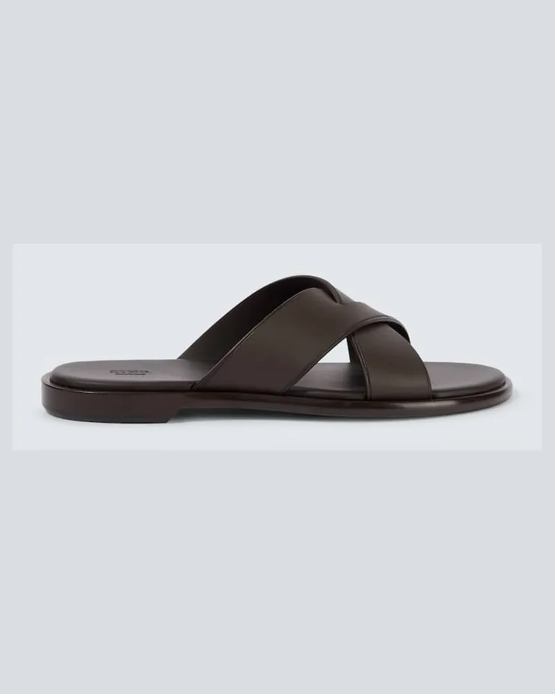 Ermenegildo Zegna Sandalen aus Leder Braun