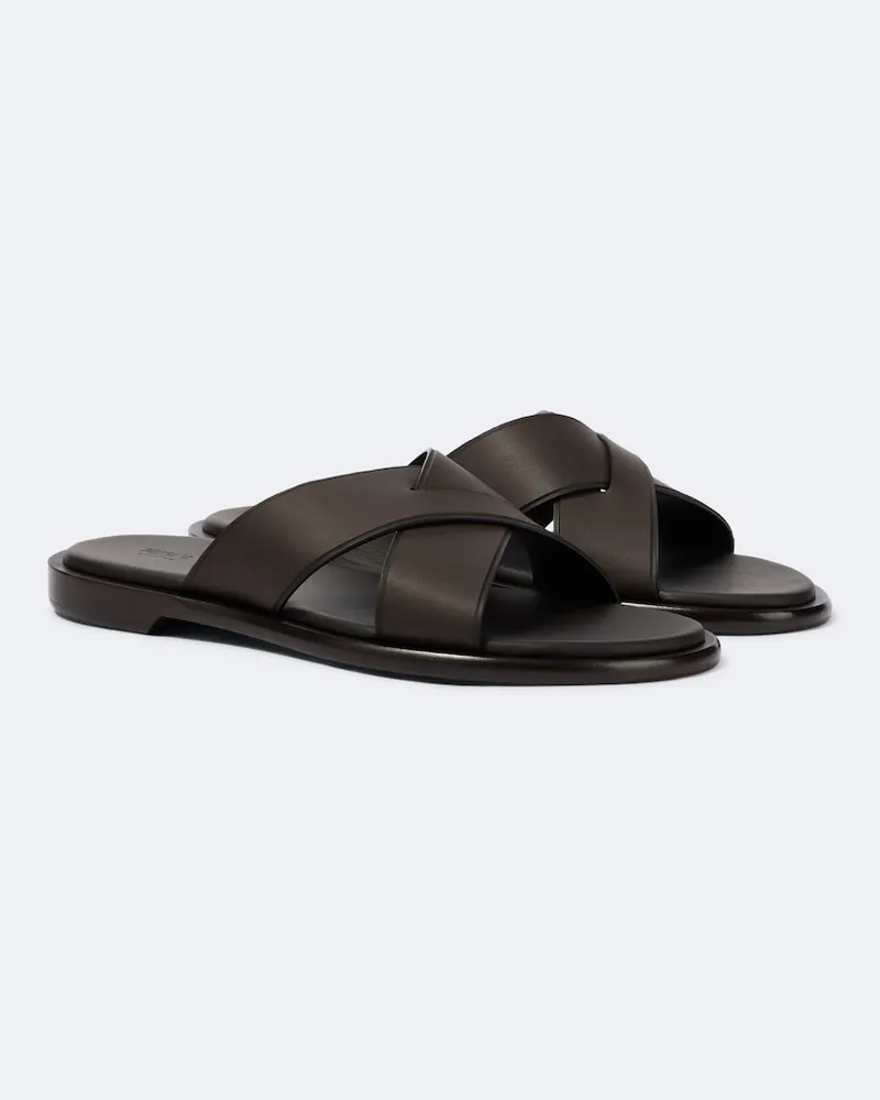 Ermenegildo Zegna Sandalen aus Leder Braun