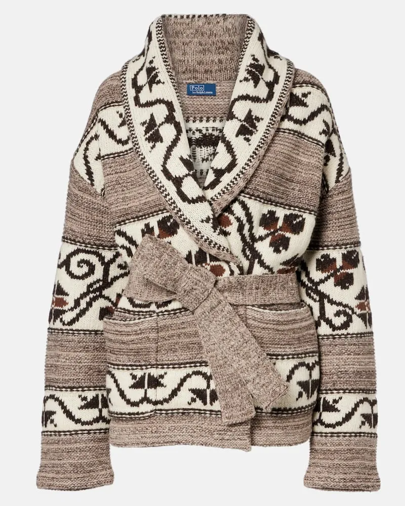 Ralph Lauren Cardigan aus Jacquard Braun
