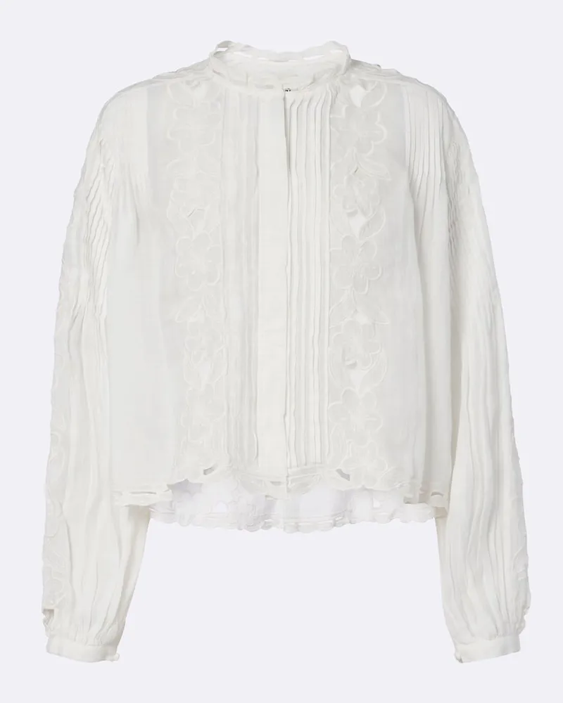 Isabel Marant Bluse Rubra aus Ramie Weiß