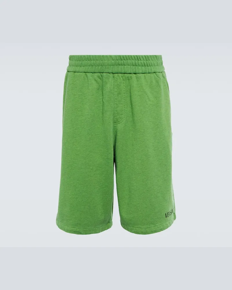 Versace Shorts aus Baumwoll-Jersey Grün