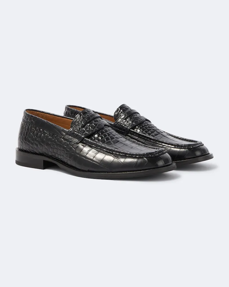 Our Legacy Loafers Light aus Leder Schwarz