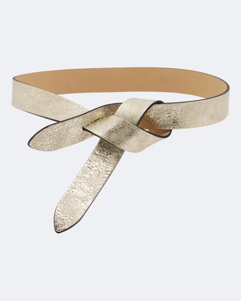 Isabel Marant Gürtel Lecce aus Metallic-Leder Gold