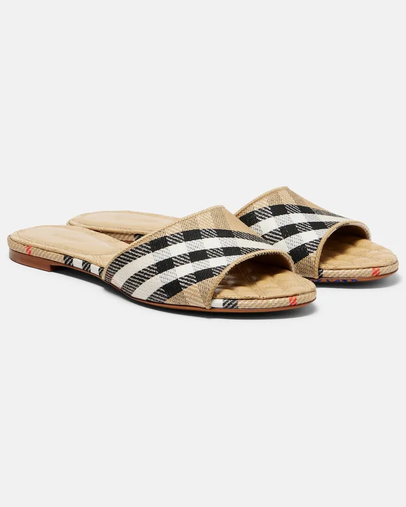 Burberry Pantoletten Sloane Burberry Check Beige