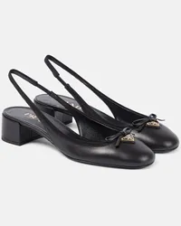 Prada Slingback-Pumps aus Leder Schwarz