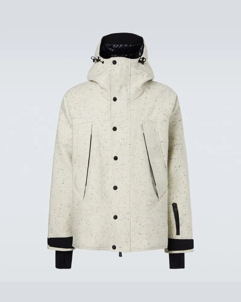 Moncler Skijacke Marnaz aus Schurwolle Weiß