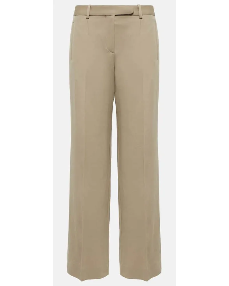 The Row Weite Hose Banew aus Schurwolle Beige