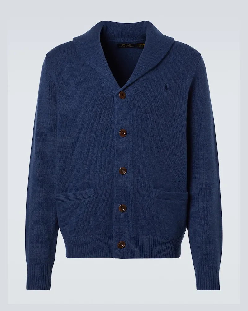 Ralph Lauren Cardigan aus Wolle und Kaschmir Blau