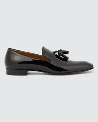 Christian Louboutin Loafers Dandelion Tassel aus Lackleder Schwarz