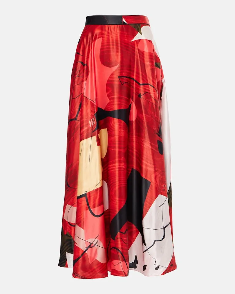 Roksanda Ilincic Bedruckter Maxirock Ameera aus Satin Multicolor