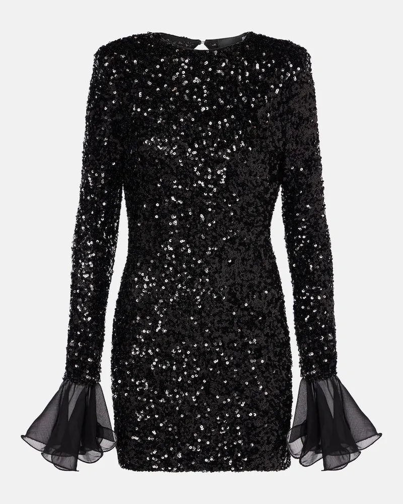 ROTATE Birger Christensen Minikleid mit Pailletten Schwarz