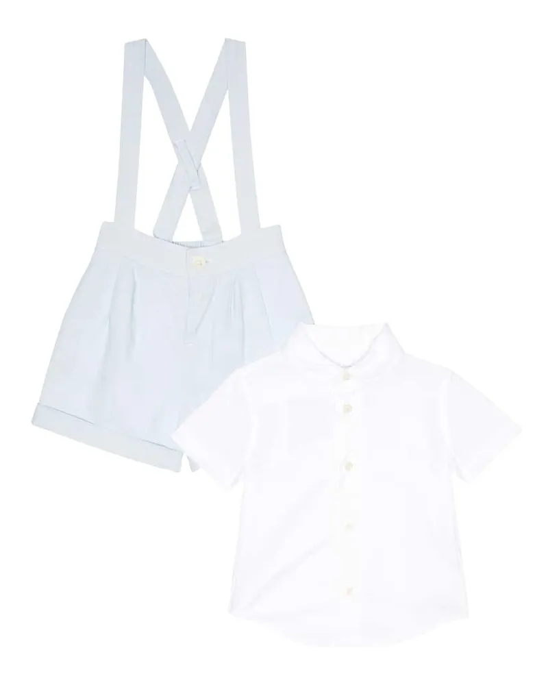 Ralph Lauren Baby Set aus Hemd und Latzhose Multicolor