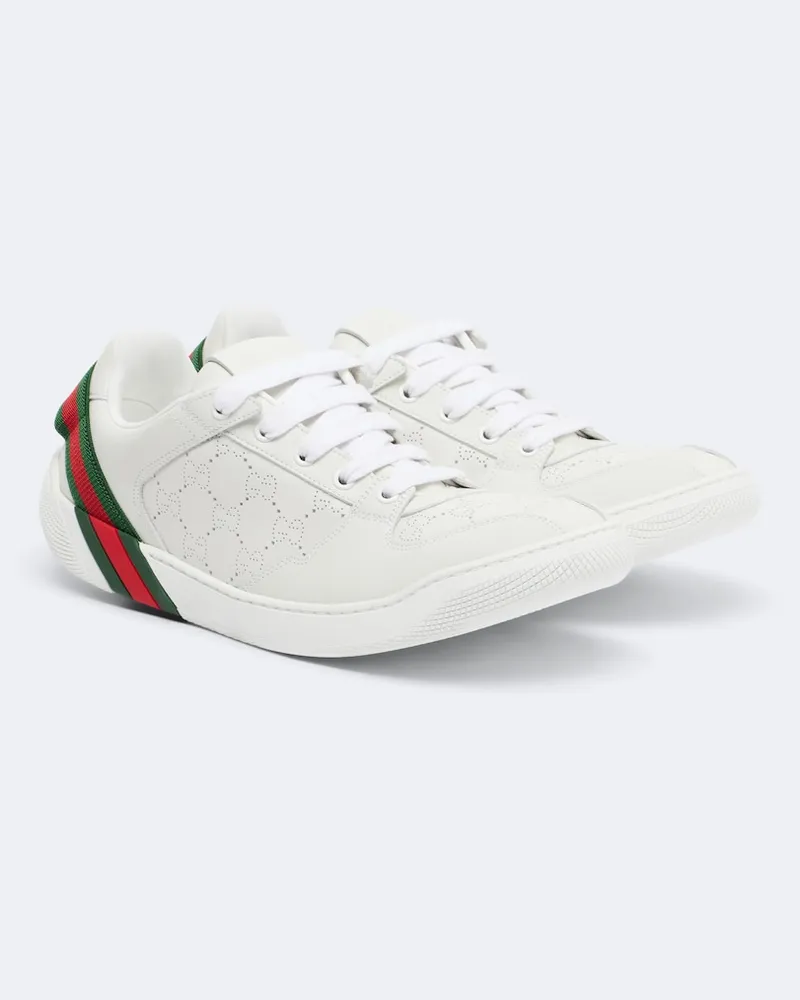 Gucci Sneakers GG Screener aus Leder Weiß