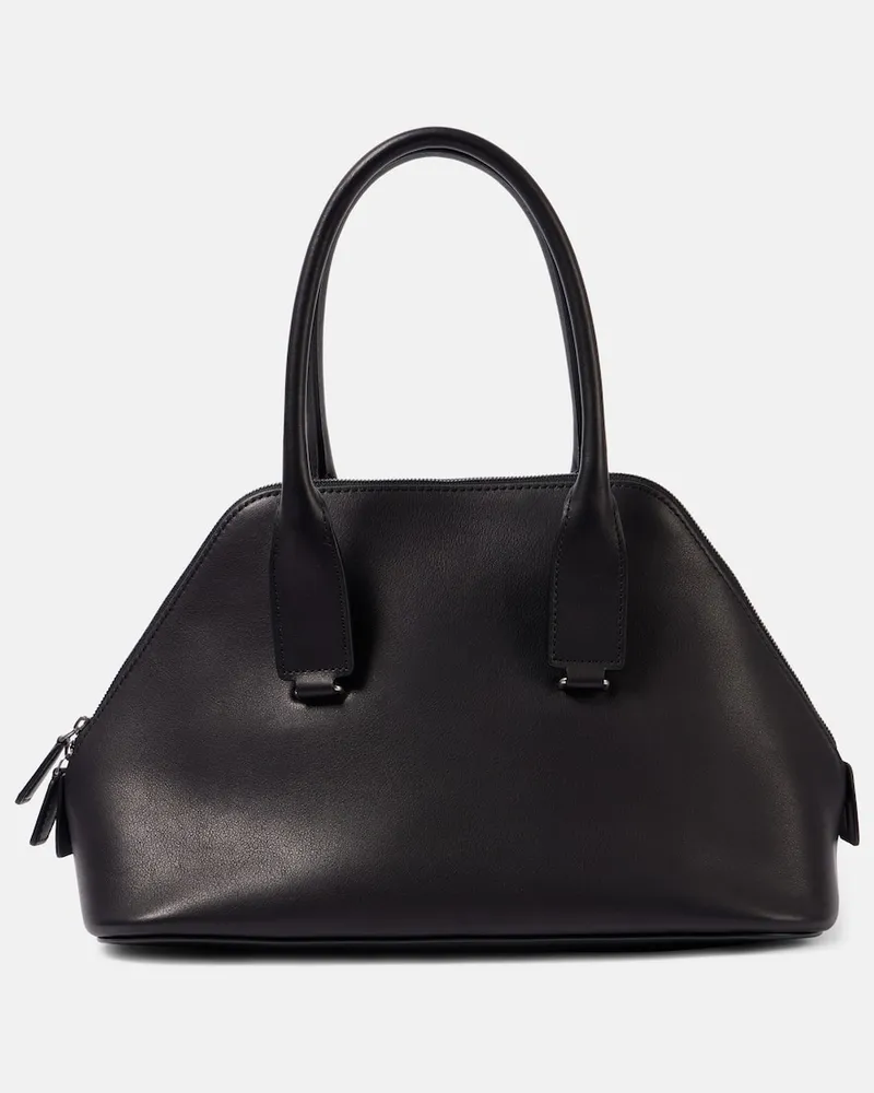 The Row Tote Bag Devon Medium aus Leder Schwarz