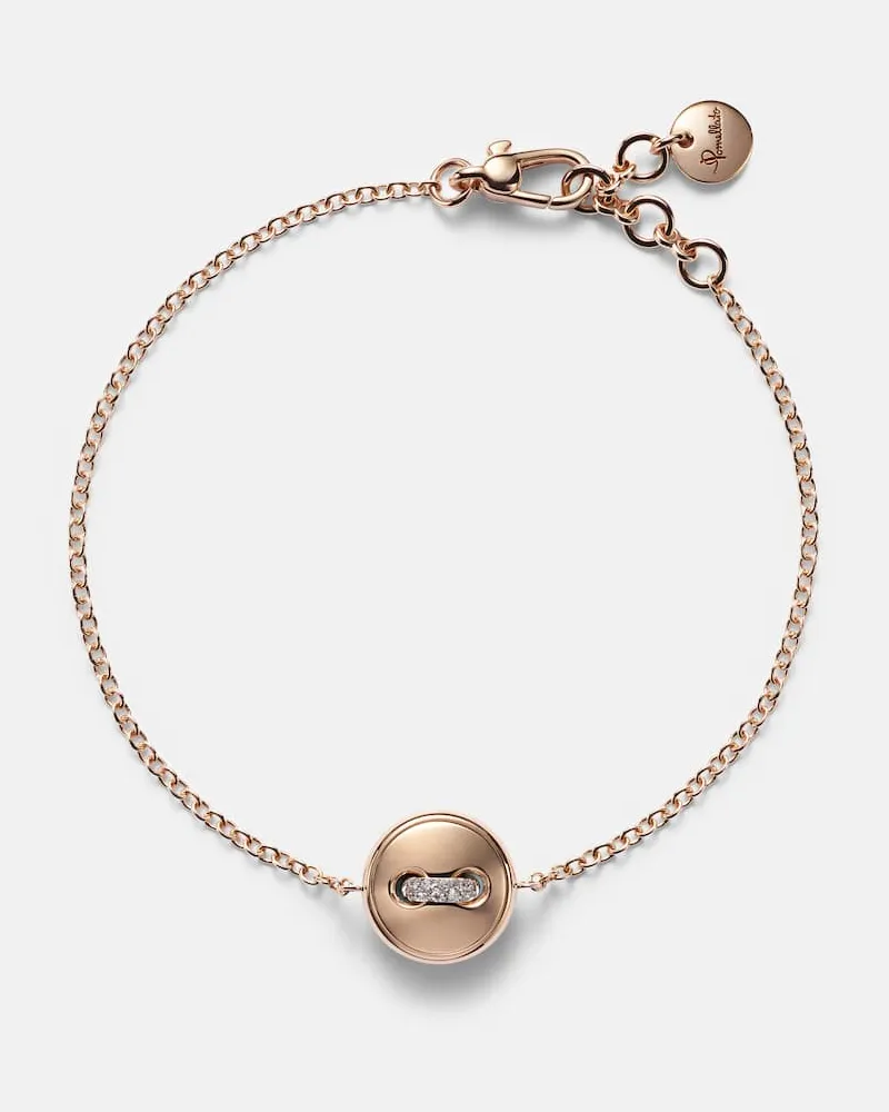 Pomellato Armband Pom Pom Dot aus 18kt Roségold mit Diamanten und Türkis Gold