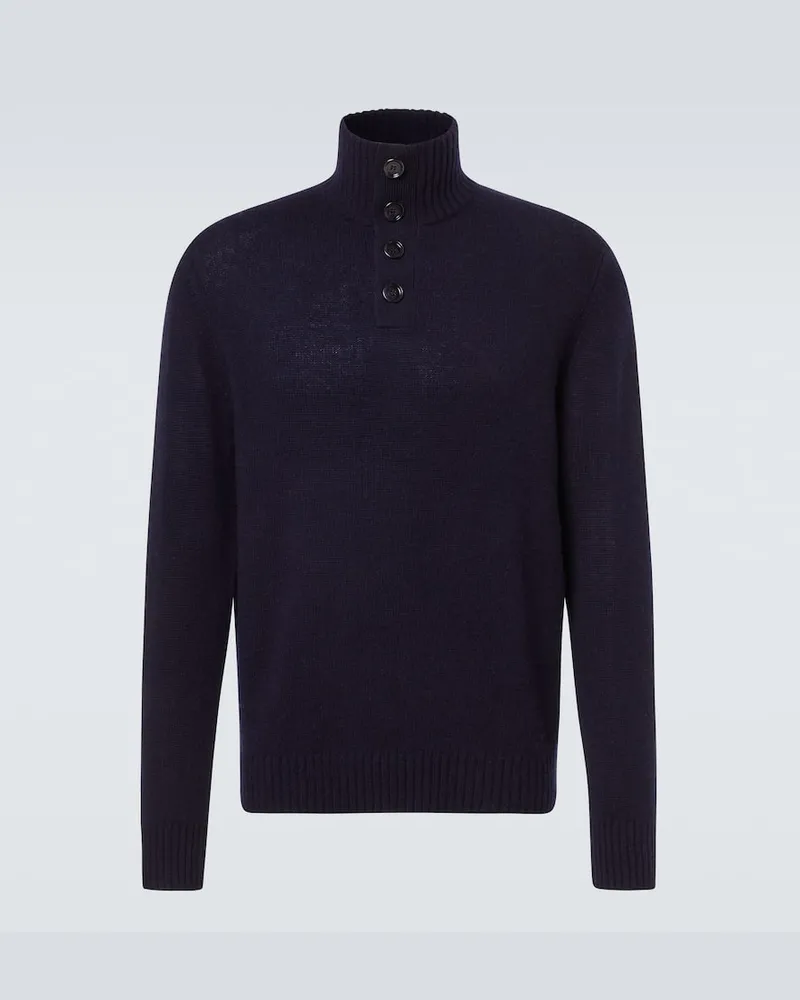 ALLUDE Pullover aus Wolle und Kaschmir Blau