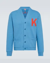 Kenzo Cardigan Varsity Jungle aus Baumwolle Blau