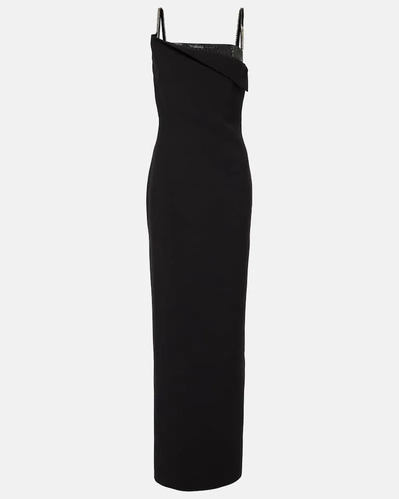 Roland Mouret Verzierte Robe aus Crêpe Schwarz