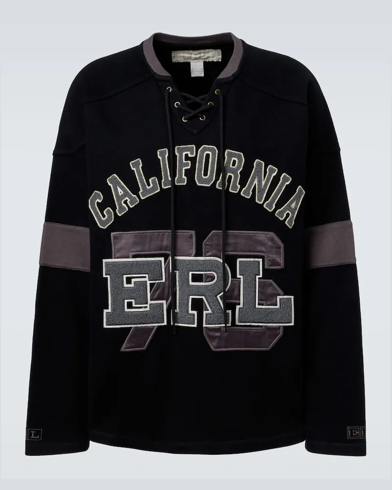 ERL Longsleeve aus Baumwoll-Jersey Schwarz