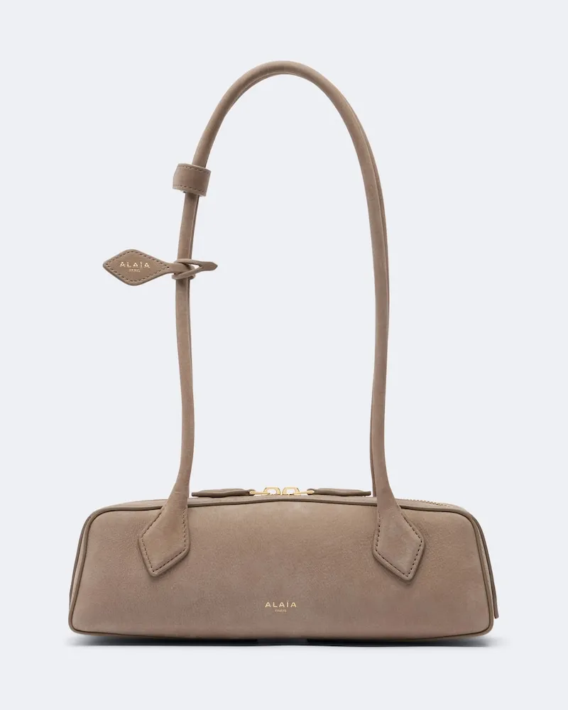 Alaïa Alaïa Schultertasche Le Teckel Small aus Leder Beige