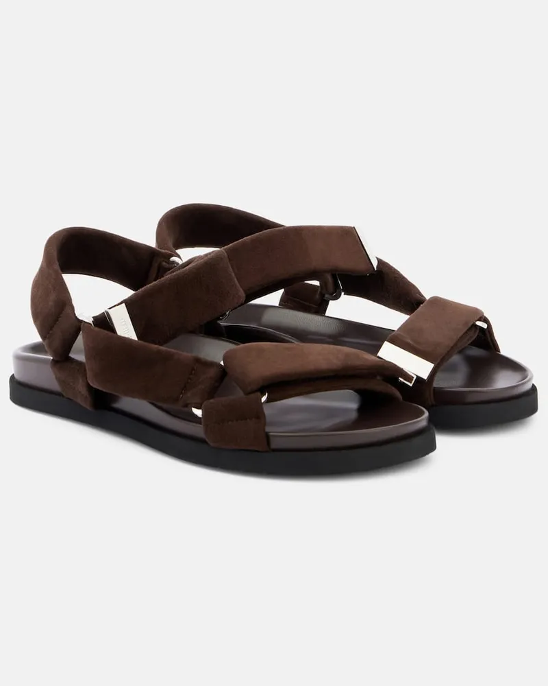 ATTICO Sandalen Salinas aus Veloursleder Braun