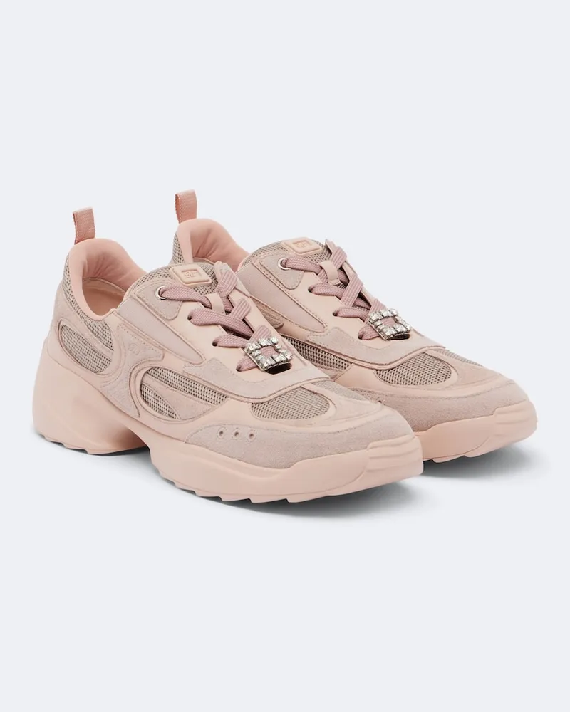 Roger Vivier Verzierte Sneakers Viv' On The Run Rosa