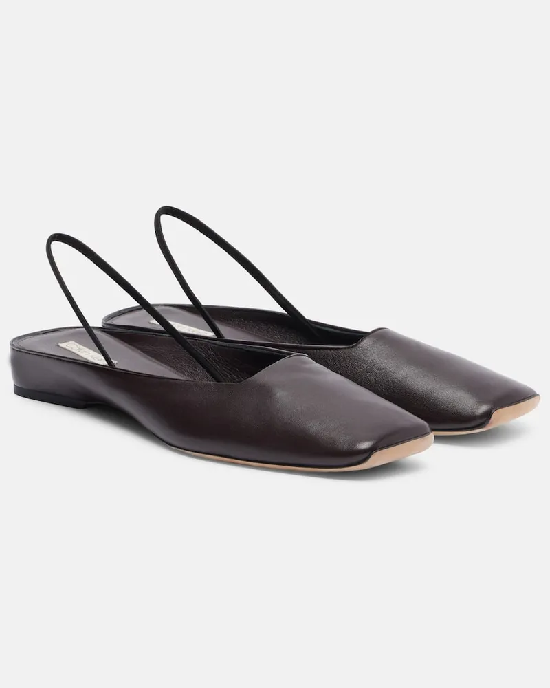 Calvin Klein Slingback-Ballerinas Kate aus Leder Schwarz