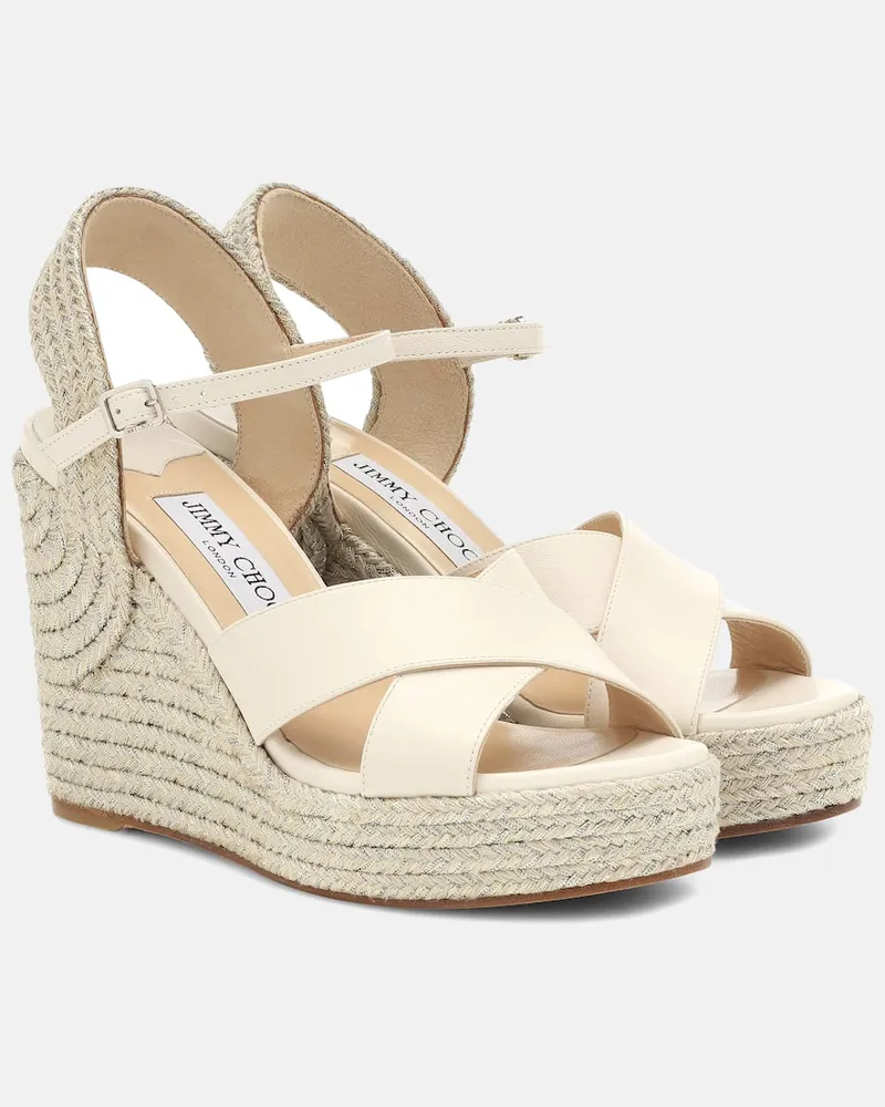 Jimmy Choo Wedge-Sandalen Dellena 100 Neutral