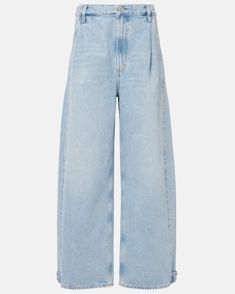 AGOLDE Mid-Rise Barrel Jeans Darsha Blau