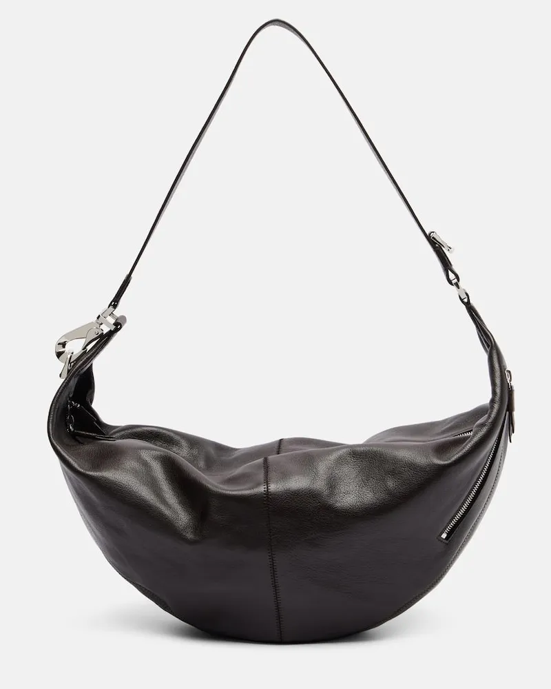 Christophe Lemaire Schultertasche Quiver aus Leder Schwarz
