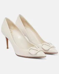 Valentino Garavani Pumps VLogo Signature 80 aus Leder Beige