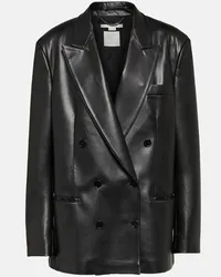 Stella McCartney Blazer aus Lederimitat Schwarz