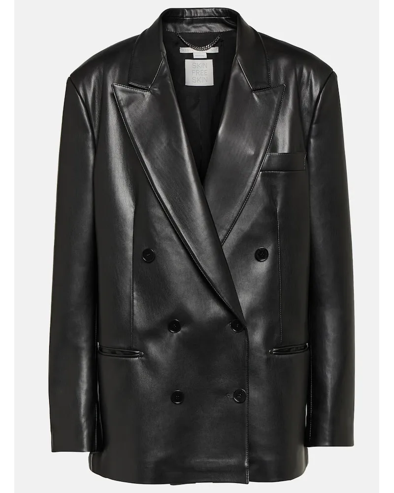 Stella McCartney Blazer aus Lederimitat Schwarz