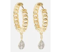 Ohrringe aus 10kt Gelbgold mit Diamanten