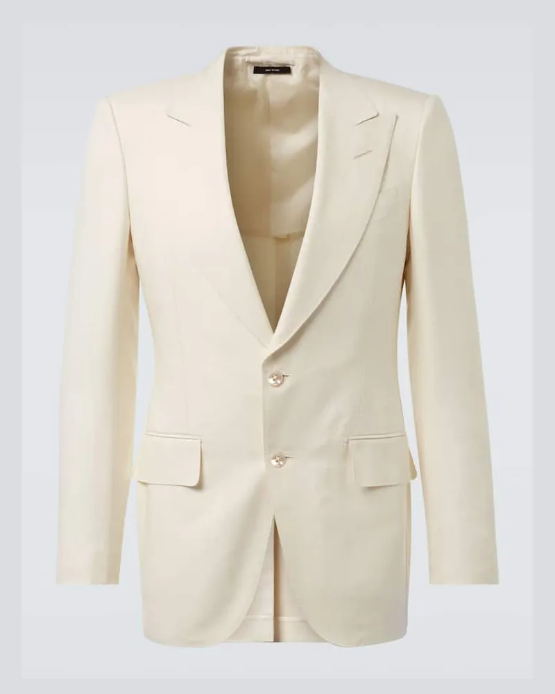 Tom Ford Blazer Dyllan aus Seide Weiã