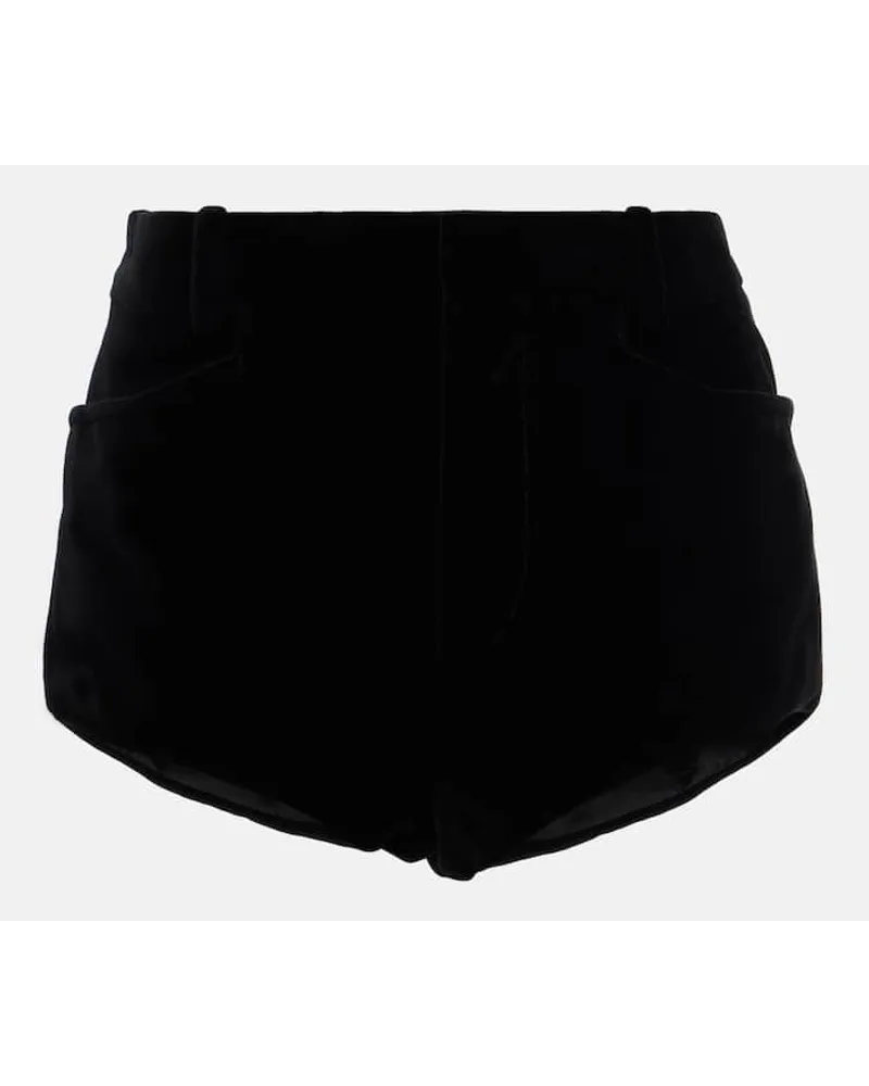 Tom Ford Shorts aus Baumwoll-Samt Schwarz