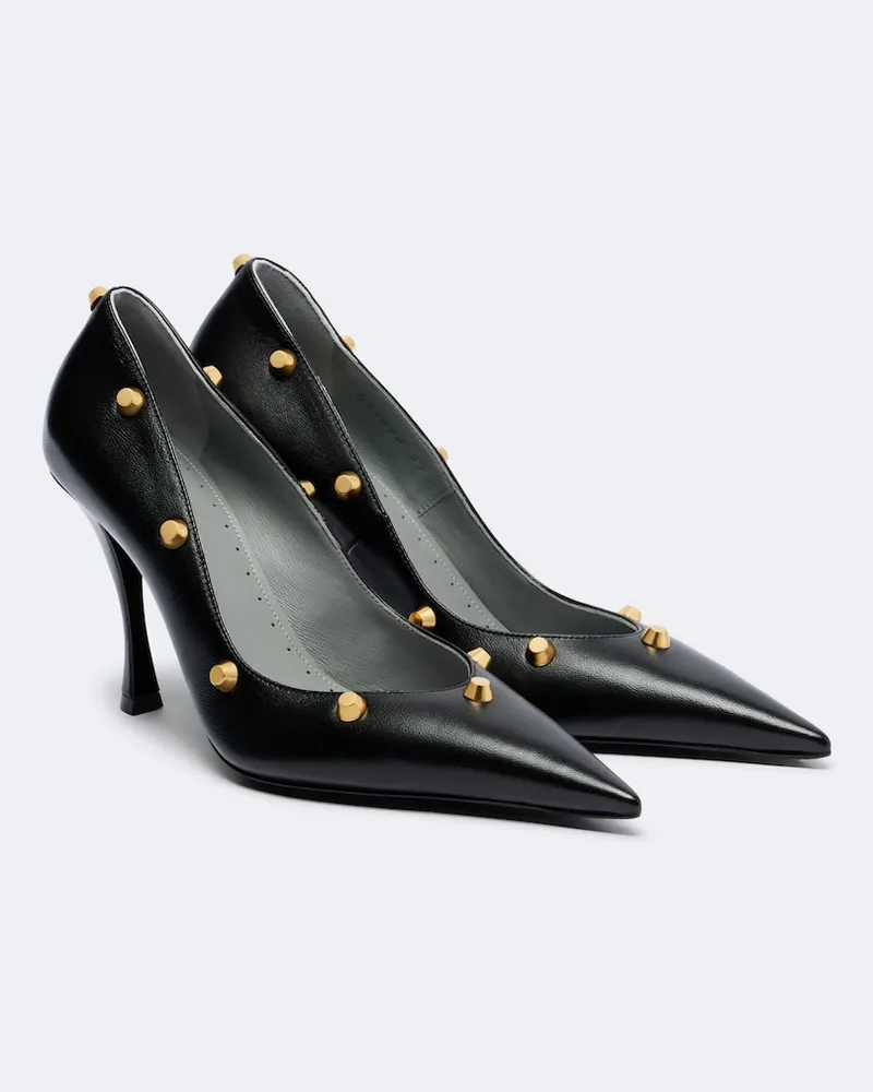 Balenciaga Verzierte Pumps Midnight City aus Leder Schwarz