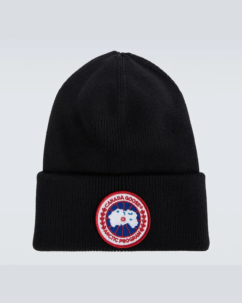 Canada Goose Muetze Arctic Disc Toque aus Wolle Schwarz