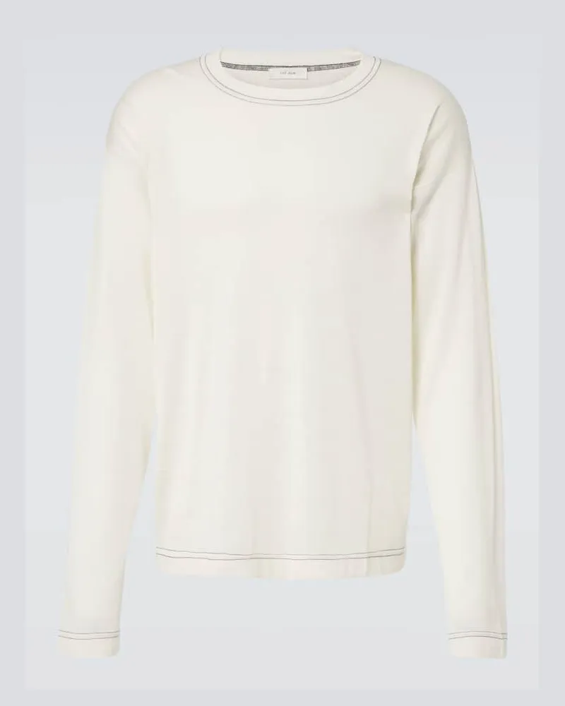 The Row Longsleeve Angelo aus Kaschmir und Seide Weiß