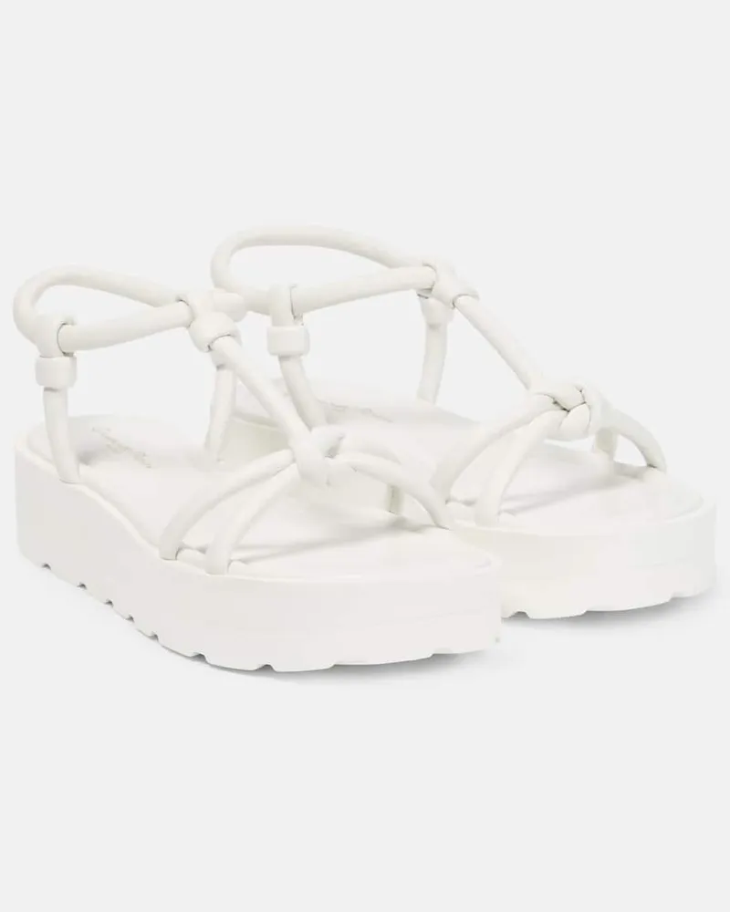 Gianvito Rossi Plateausandalen aus Leder Weiß